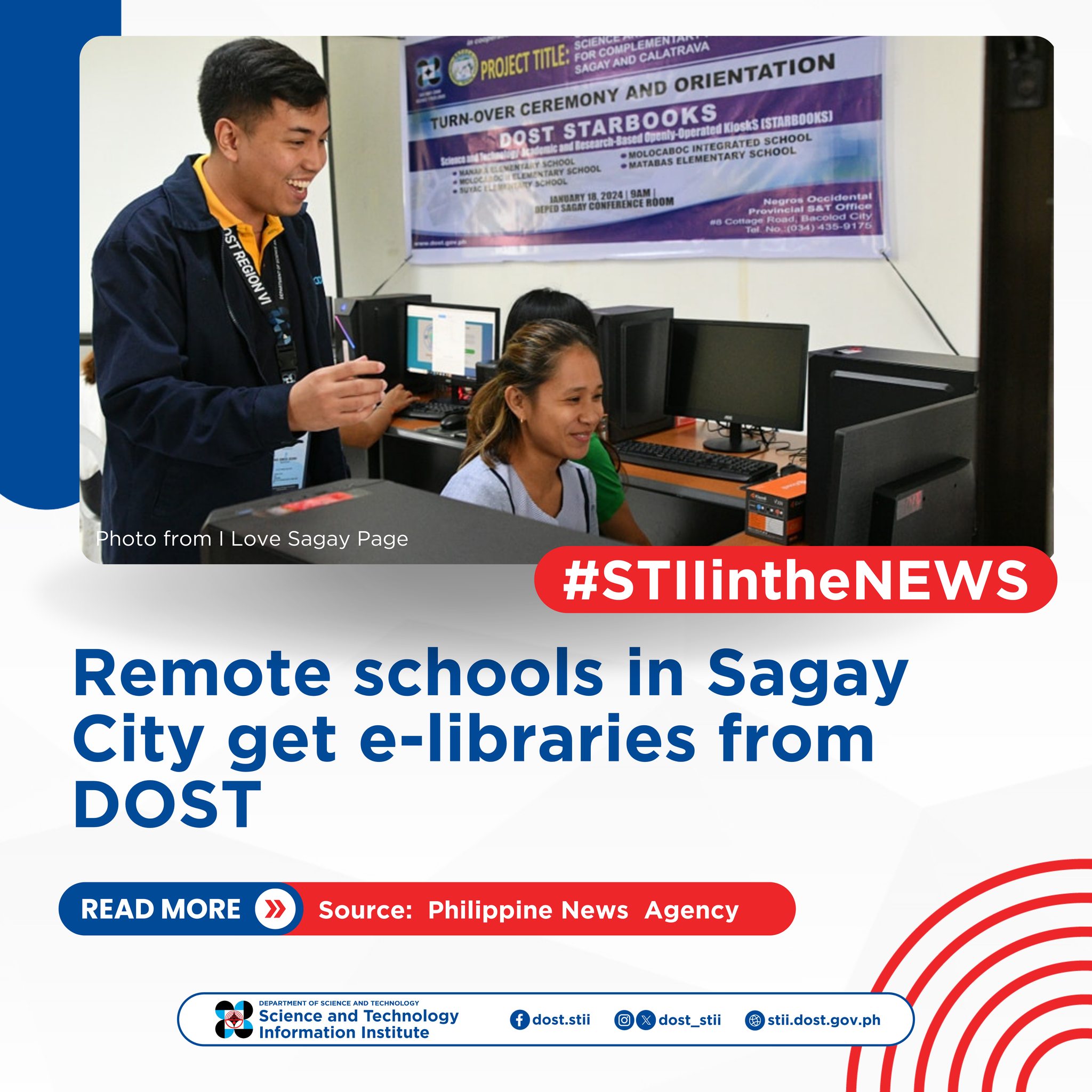 Remote schools in Sagay City get e-libraries from DOST