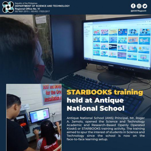 2023-04-14 DOST-VI Antique National School receives STARBOOKS Training